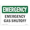 Signmission OSHA EMERGENCY, 3.5" Height, 5" Width, Decal, 5" W, 3.5" H, Landscape, OS-EM-D-35-L-10333 OS-EM-D-35-L-10333 - alternate 1